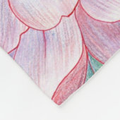 Aesthetische florale anoranje fleece deken (Hoek)