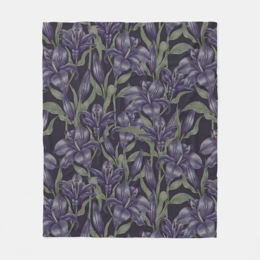 Aesthetische florale anoranje fleece deken (Voorkant)