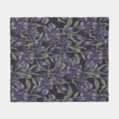 Aesthetische florale anoranje fleece deken (Voorkant (Horizontaal))