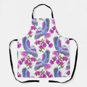 Aesthetische florale anoranje schort (Voorkant)