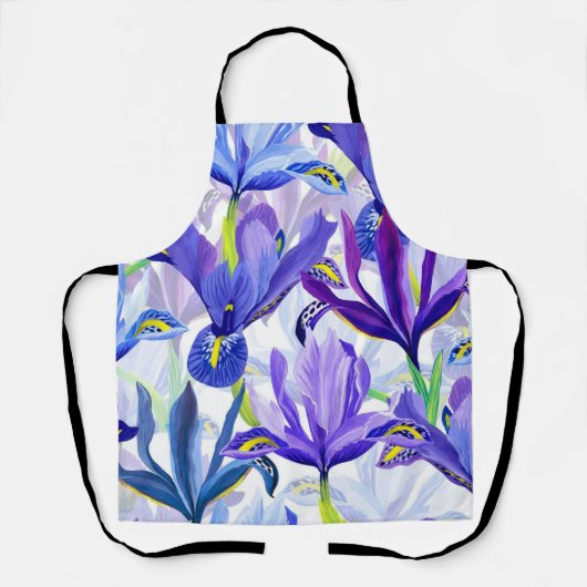 Aesthetische florale anoranje schort (Voorkant)