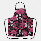 Aesthetische florale anoranje schort (Voorkant)