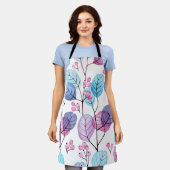 Aesthetische florale anoranje schort (Gedragen)