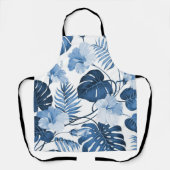 Aesthetische florale anoranje schort (Voorkant)