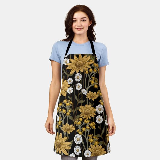 Aesthetische florale anoranje schort