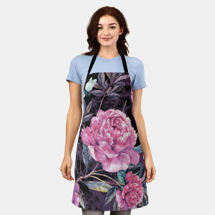 Aesthetische florale anoranje schort