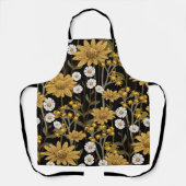 Aesthetische florale anoranje schort (Voorkant)