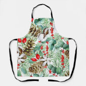 Aesthetische florale anoranje schort (Voorkant)