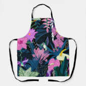 Aesthetische florale anoranje schort (Voorkant)