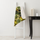 Aesthetische florale anoranje sherpa deken (In situ)