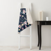 Aesthetische florale anoranje sherpa deken (In situ)