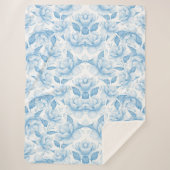 Aesthetische florale anoranje sherpa deken (Voorkant)