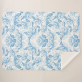 Aesthetische florale anoranje sherpa deken (Voorkant (horizontaal))