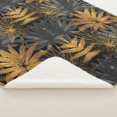 Aesthetische florale anoranje sherpa deken (3/4)