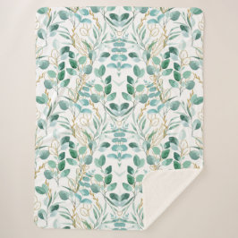 Aesthetische florale anoranje sherpa deken