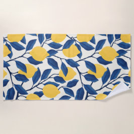 Aesthetische florale anoranje strandlaken