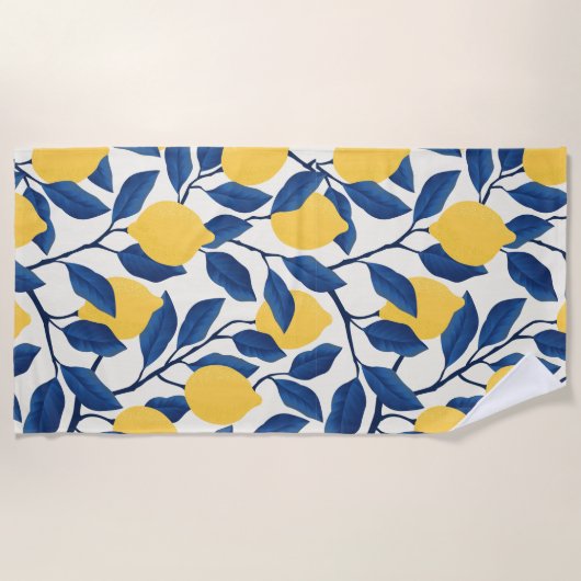 Aesthetische florale anoranje strandlaken (Voorkant)