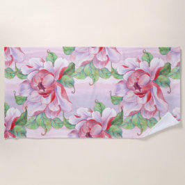 Aesthetische florale anoranje strandlaken