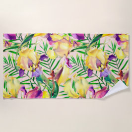 Aesthetische florale anoranje strandlaken