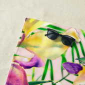 Aesthetische florale anoranje strandlaken (In situ)