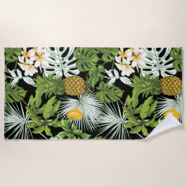 Aesthetische florale anoranje strandlaken