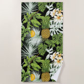 Aesthetische florale anoranje strandlaken (Voorkant)