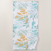 Aesthetische florale anoranje strandlaken (Voorkant)