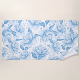 Aesthetische florale anoranje strandlaken