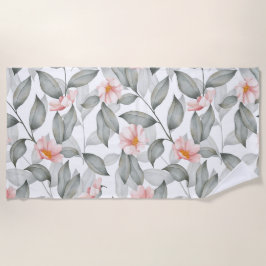 Aesthetische florale anoranje strandlaken