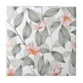 Aesthetische florale anoranje tegeltje (Voorkant)