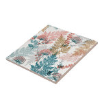 Aesthetische florale anoranje tegeltje<br><div class="desc">Esthetische keramische tegel voor bloemen</div>