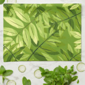 Aesthetische florale anoranje theedoek (Gevouwen)