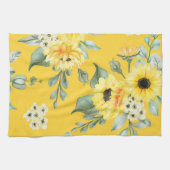 Aesthetische florale anoranje theedoek (Horizontaal)