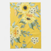 Aesthetische florale anoranje theedoek (Verticaal)