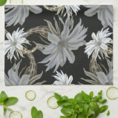 Aesthetische florale anoranje theedoek (Gevouwen)