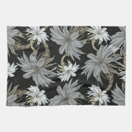 Aesthetische florale anoranje theedoek