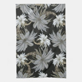 Aesthetische florale anoranje theedoek (Verticaal)