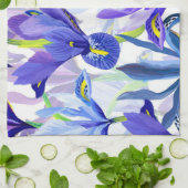 Aesthetische florale anoranje theedoek (Gevouwen)