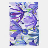 Aesthetische florale anoranje theedoek (Verticaal)