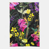 Aesthetische florale anoranje theedoek (Verticaal)