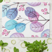 Aesthetische florale anoranje theedoek (Gevouwen)