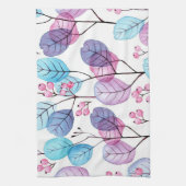 Aesthetische florale anoranje theedoek (Verticaal)