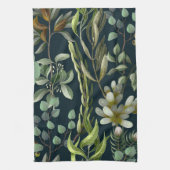 Aesthetische florale anoranje theedoek (Verticaal)