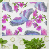 Aesthetische florale anoranje theedoek (Gevouwen)