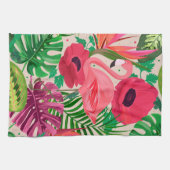 Aesthetische florale anoranje theedoek (Horizontaal)