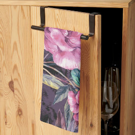 Aesthetische florale anoranje theedoek