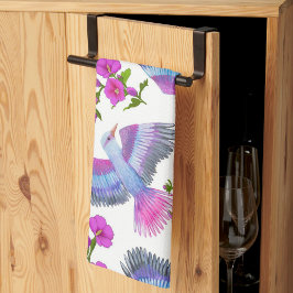 Aesthetische florale anoranje theedoek