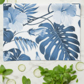 Aesthetische florale anoranje theedoek (Gevouwen)