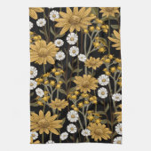 Aesthetische florale anoranje theedoek (Verticaal)