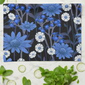 Aesthetische florale anoranje theedoek (Gevouwen)